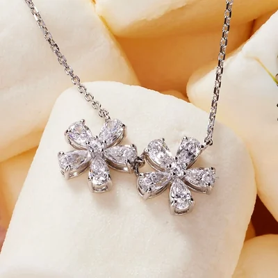 【Fiore】High carbon diamond necklace