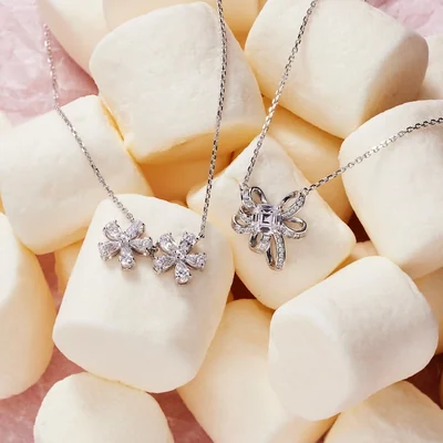 【Nastro】High carbon diamond necklace　